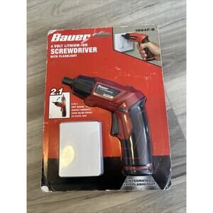 BAUER 4V Cordless 1/4 in. Screwdriver with Integrated Flashlight Kit 1894F-B
